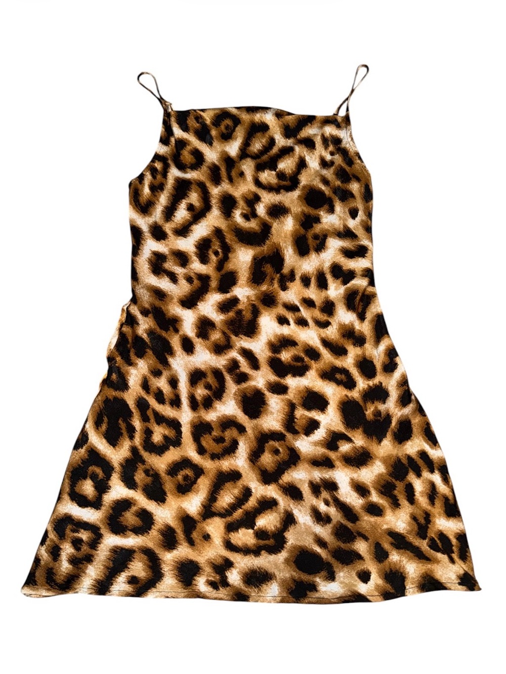 Forever 21 Leopard Print Slip Dress - Black/Brown